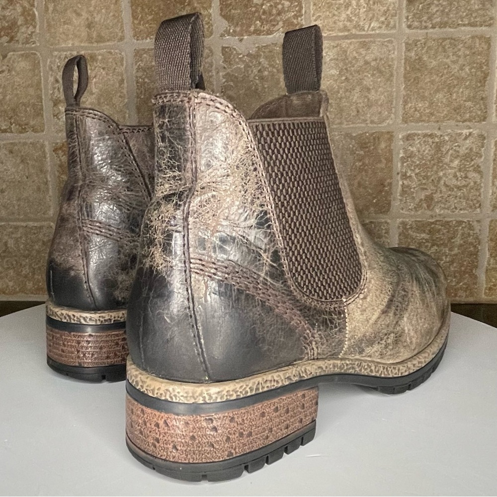 Diba True Say So Vintage Distressed Leather Black Chelsea Ankle Boot Size 9.5 - Picture 13 of 16